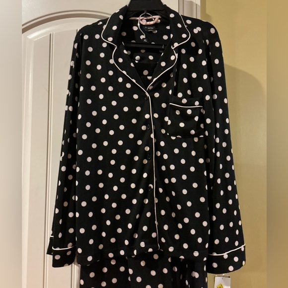 KATE SPADE BLACK AND PINK POLKA DOT PJ SET ( Sz XL & 2 xl) - Picture 7 of 15